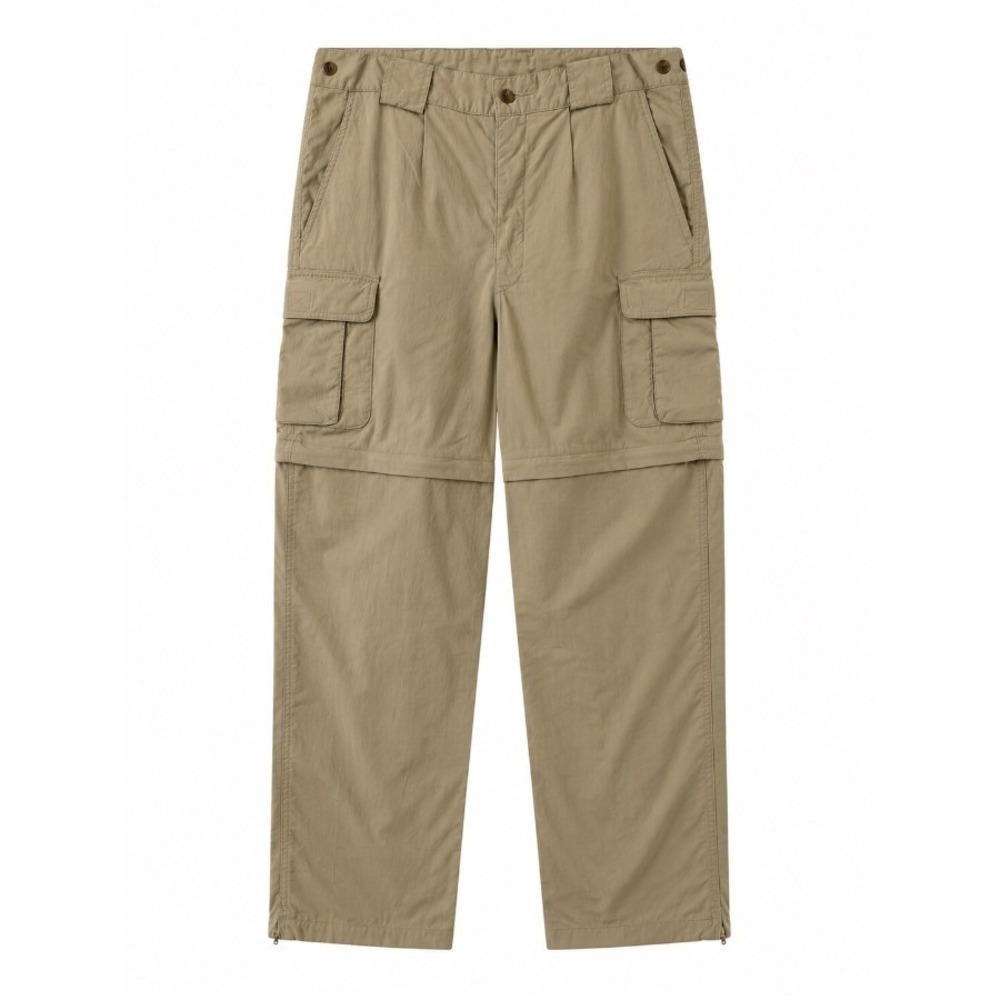 TravelSmith Mens Khaki Convertible‎ Zip Off Cargo Pants 36x30 100% Nylon
